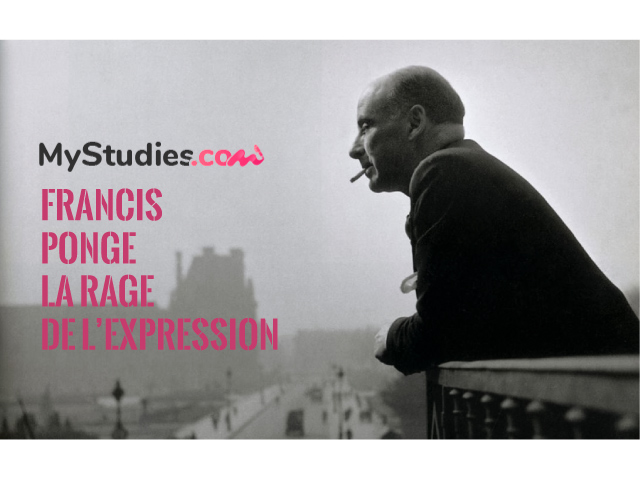 5 sujets de dissertation sur la rage de l'expression de Francis Ponge, liés au parcours dans l'atelier du poète