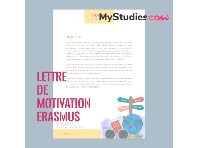 Lettre de motivation Erasmus - Méthodologie & Exemples